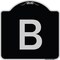 Signmission Sign with Letter B Heavy-Gauge Aluminum Architectural Sign, 18" x 18", BS-1818-22962 A-DES-BS-1818-22962 - alternate 1